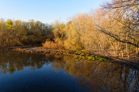 November Sunrise along the Scioto River, Scioto-Audubon Metro Park, Columbus, Ohio